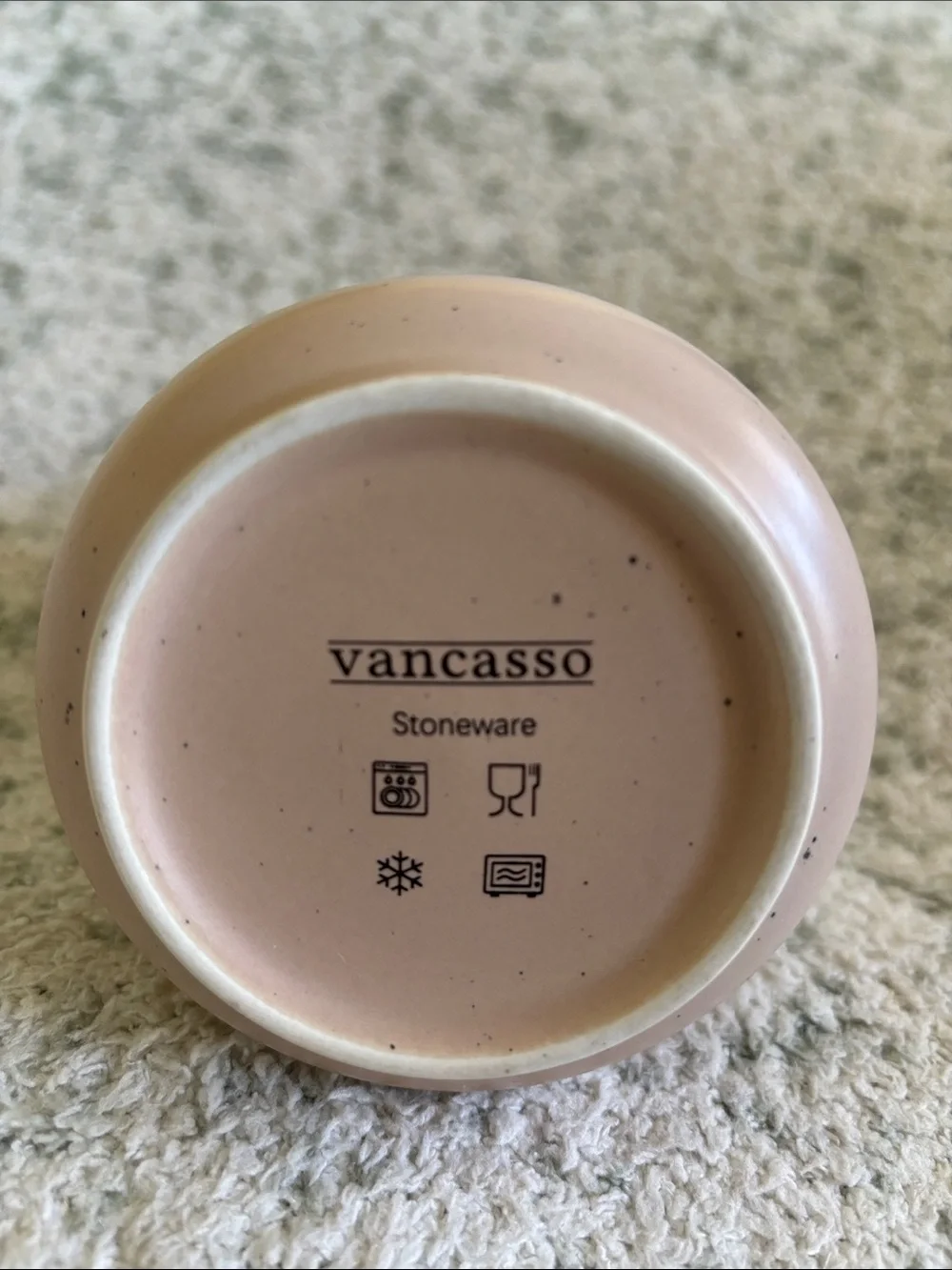Vancasso Stoneware Speckled Ceramic Jar Canister with Bamboo Lid NWT 3.75x5.25”